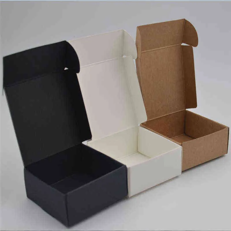 Boîte à savon Kraft vierge faite à la main, 100 pièces, boîte à bijoux en carton blanc, pour cadeaux de fête de mariage, boîte cadeau artisanale noire 2111083581473