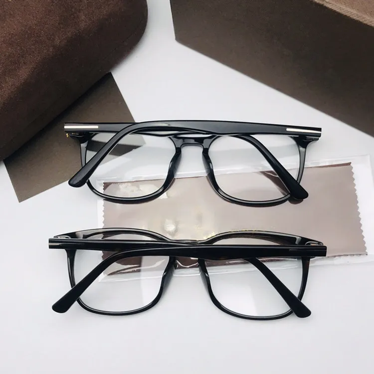 Качественные унисекс квадратные большие полнокадровые очки 50-19 импортные простые ремешки из чистой планки для лечения близорукости, полный набор c335x по рецепту