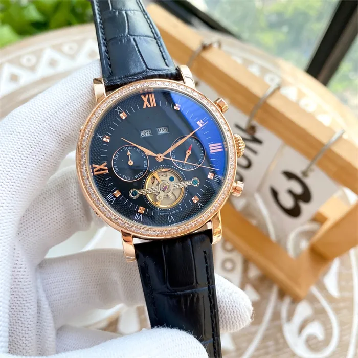 P-004 42 mm montre de luxe herenhorloges Volautomatisch mechanisch uurwerk 316L fijne stalen kast diamanten horloge Watches273L