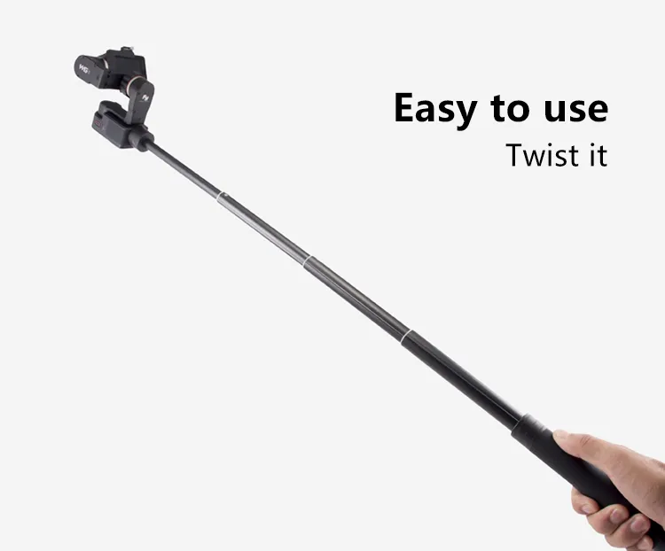 Poste de extensión Selfie ajustable de mano para G5 WG2 Vimble 2s Los accesorios estabilizadores de cardán de 3 ejes se pueden montar en un trípode o soporte.