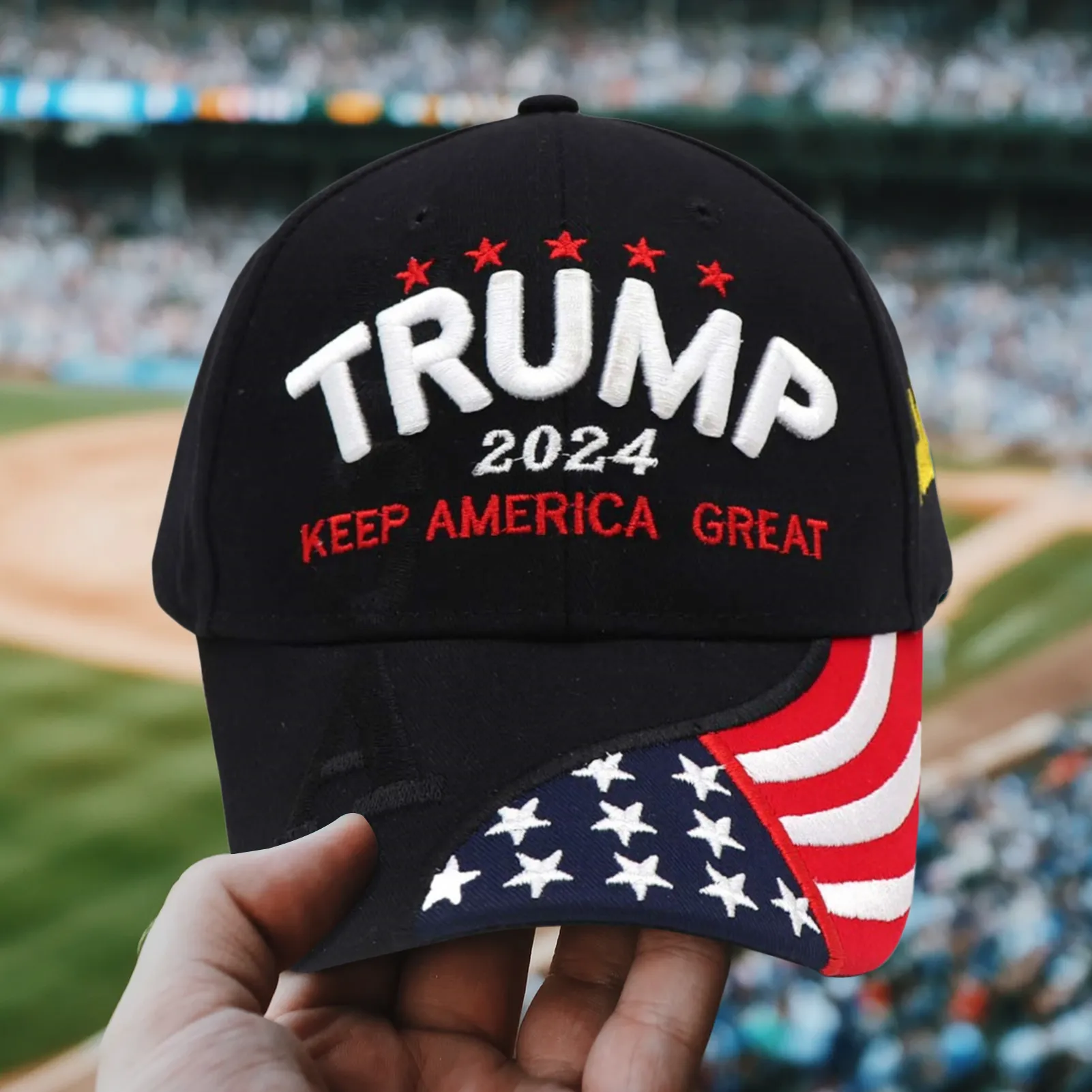 U.S 2024 Trump Presidential Election Cap Presidential Election Trump Hat Baseball Cap Adjustable Speed Rebound Cotton Sports Cap