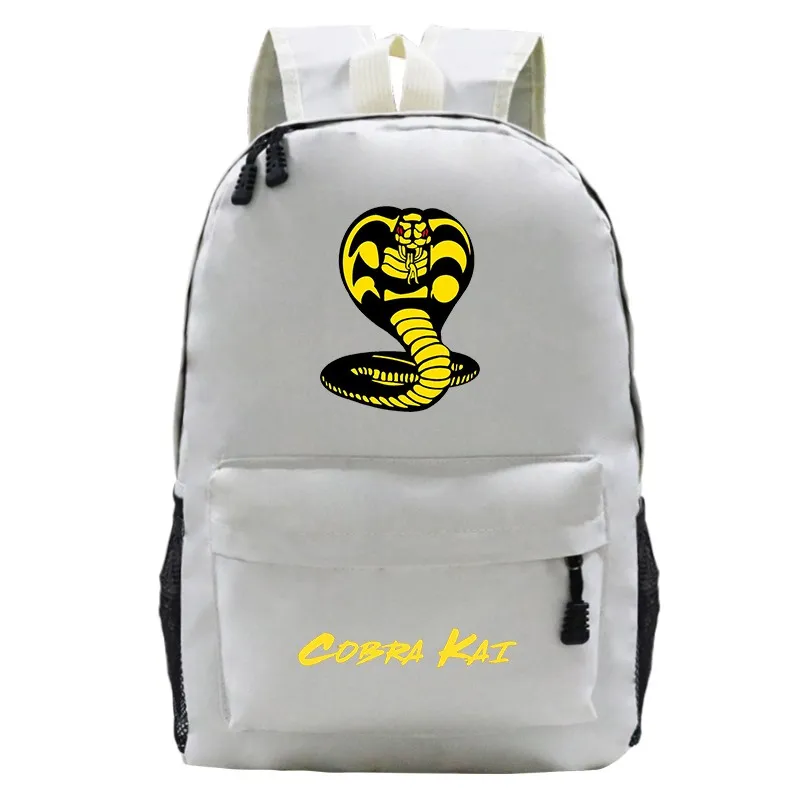 Öğrenciler Okula Dönüş Backpack Çantası Erkekler İçin Okul Okul Çantaları Cobra Kai Baskı Kitap Çantası Seyahat Sırt Çantası Cobra Kai Teen Schoolbag1936152