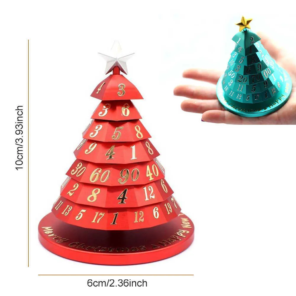 Weihnachtsbaum-Würfel für Schreibtisch-Dekoration, Ornament, Spielzeug, Kinder, Weihnachtsgeschenk, kreativer Tisch, Gaming, Zuhause, Neujahr 2022 H0924321c