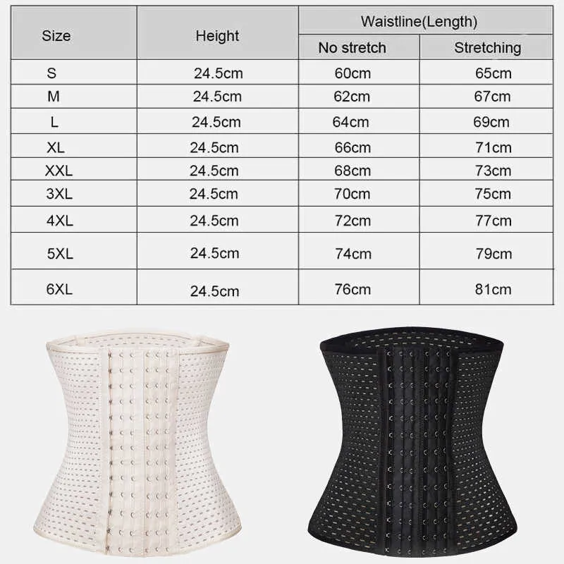 Women Shaper Waist Tummy Girdle Trainer Shapers Corset XS 5XL Slim Bodyshapers Stomach Shapewear Slimming Underwear