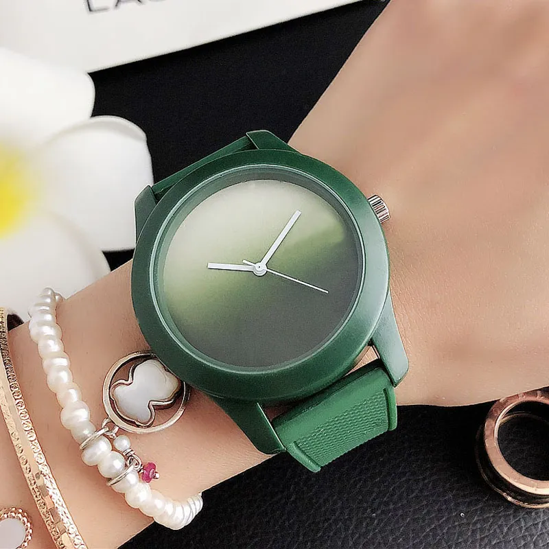 Najlepsze zegarki marki dla kobiet unisex z krokodylem zwierząt wybieranie silikonowego paska kwarcowego na rękę LA11280L