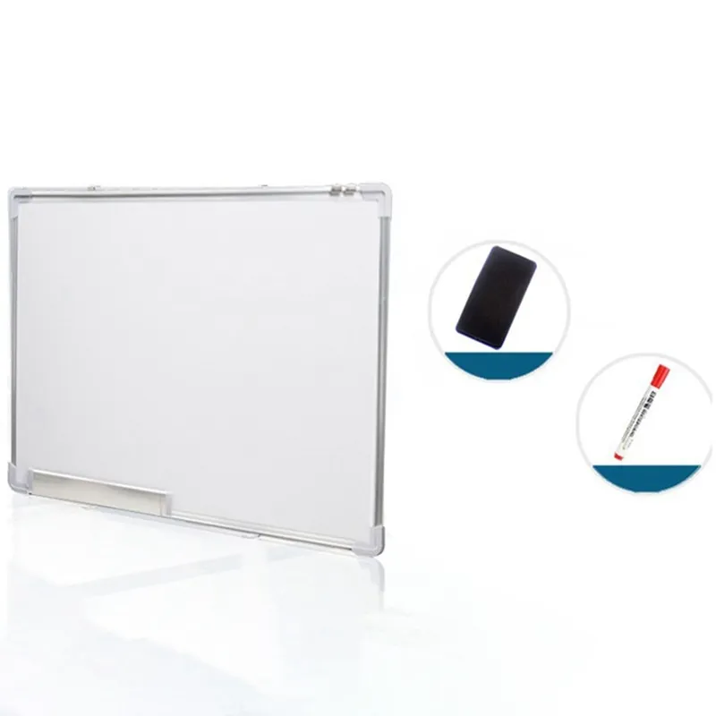 Magnetic Whiteboard Schreibvorstand Einzelne Seite mit Stift löschen Magnete Buttons für Büroschule 50x35cm Aluminiumlegierung Rahmen 210312