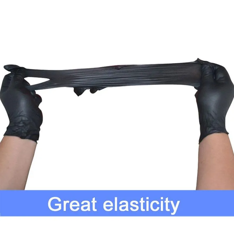 Disposable Gloves Black Latex Garden For Home Cleaning Rubber Catering Food Tattoo245n