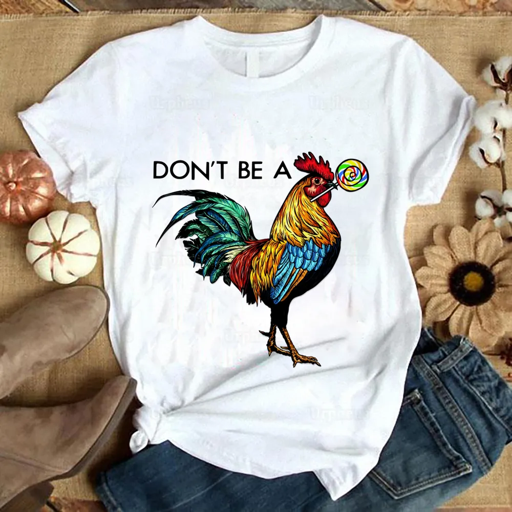 자 수탉이 될 수없는 셔츠 냉증 유머 롤리팝 수탉 Tshirt 동물 그래픽 재미있는 상단 티셔츠 100 % 코튼 210315