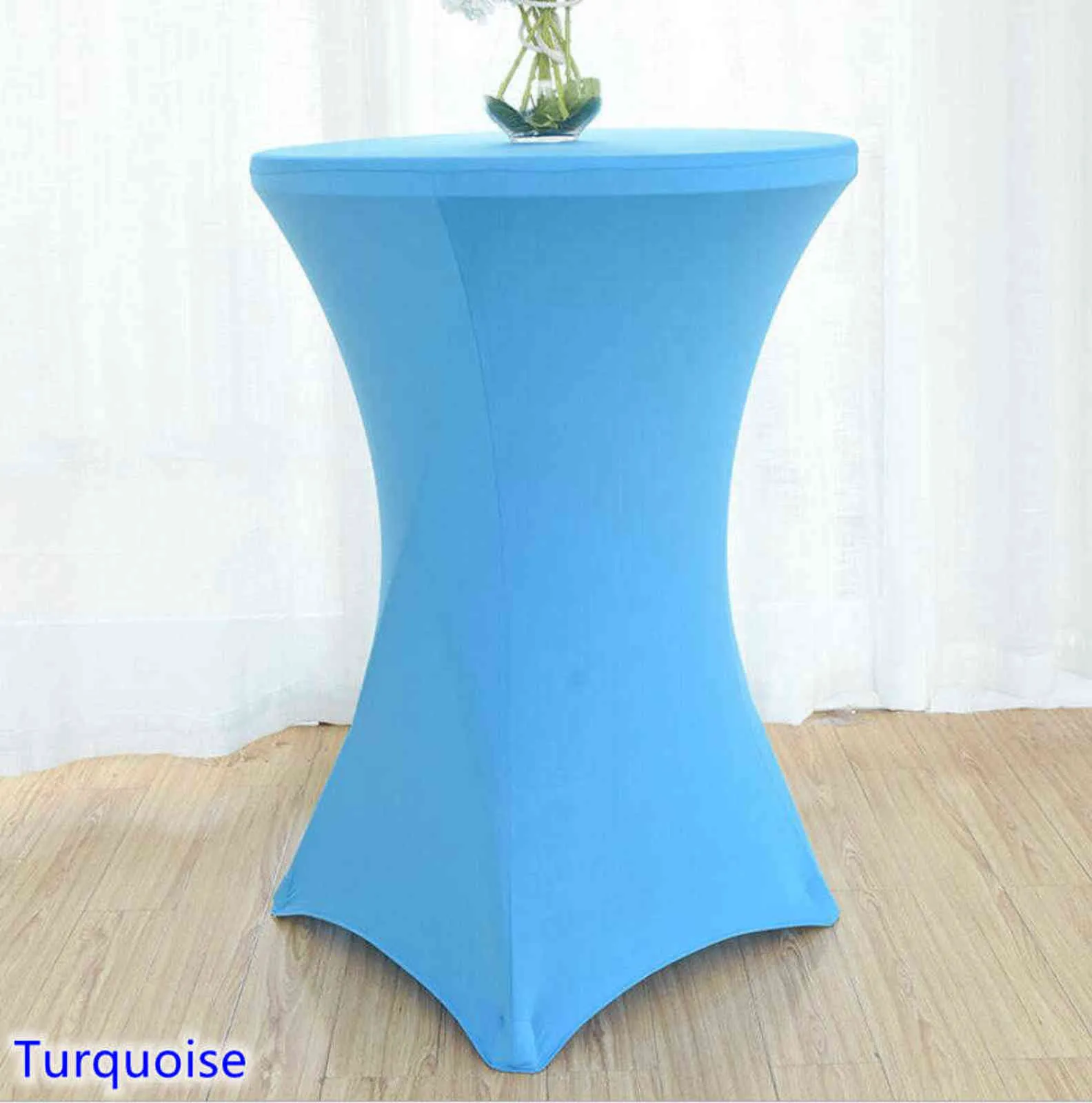 22 Kolory Table Cover Cocktail Cloth Spandex High Bar Linen Lycra Wedding Party El Decoration On Sale 211103