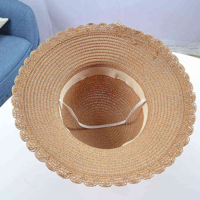 Chapeau de paille d'été femme vacances crème solaire chapeau de plage loisirs tout match chapeau de soleil mode coréen pêcheur casquette G220301