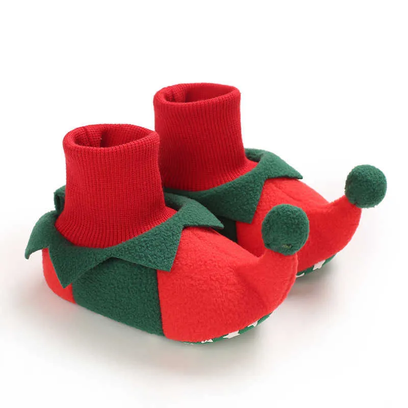 Chaussures chaudes de Noël 2021 bébé pour tout-petit premier marcheurs hiver bébé garçons filles chaussures de Noël