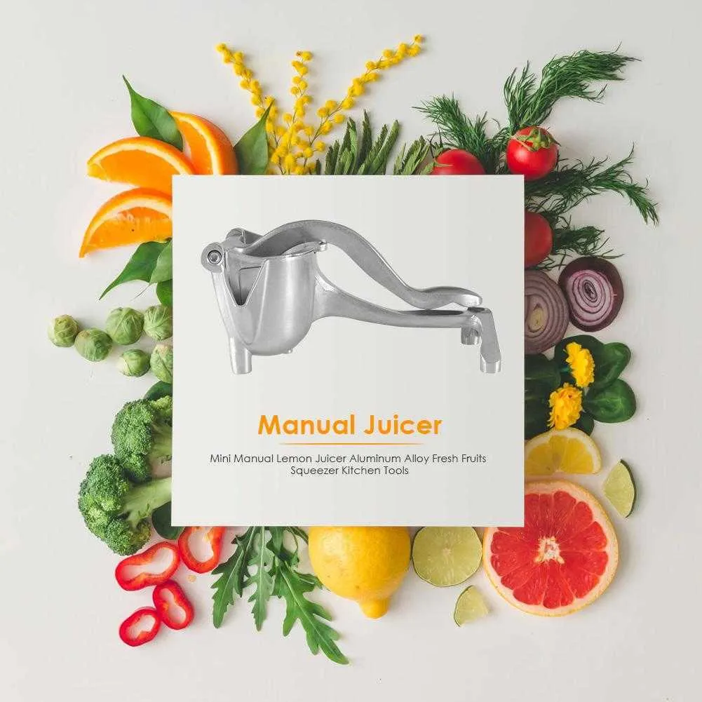 Manual Lemon Juicer Aluminum Alloy Fresh Household Fruits Squeezer Multifunction Kitchen Tools Mini Hand Press Juice 210628