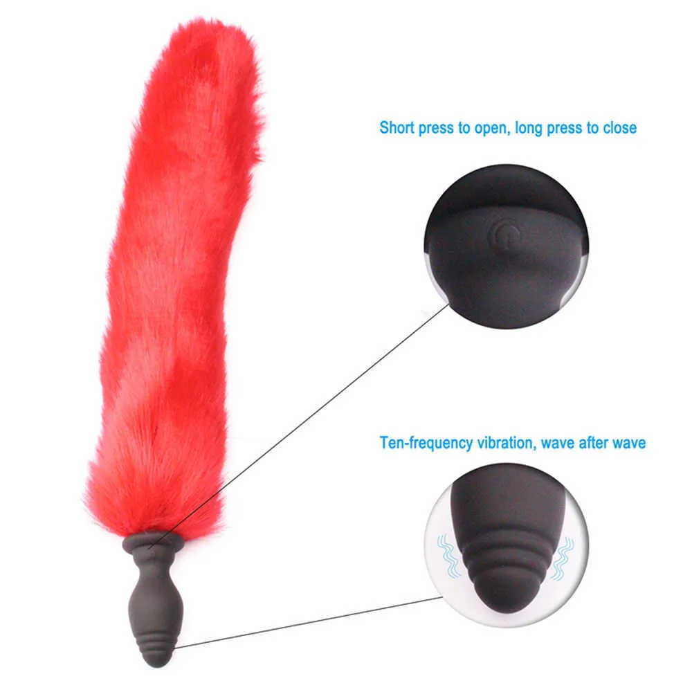 Draadloze Afstandsbediening Anale Plug Vibrator Seksspeeltje Vibrerende Staart Butt Anus Dilatator Voor Koppels Volwassen Spelletjes Cosplay Accessoires 2110158367052