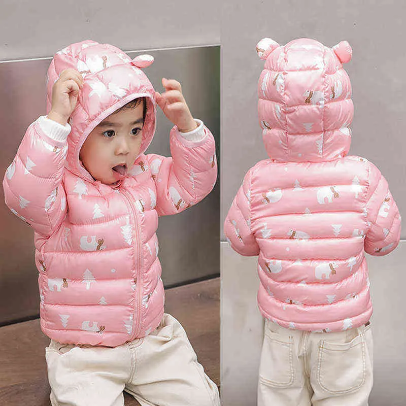 kids' wear baby winter down jacket coat boys girls clothes high quality warm hooded outerwear 1-5 years old children's clothing 211027
