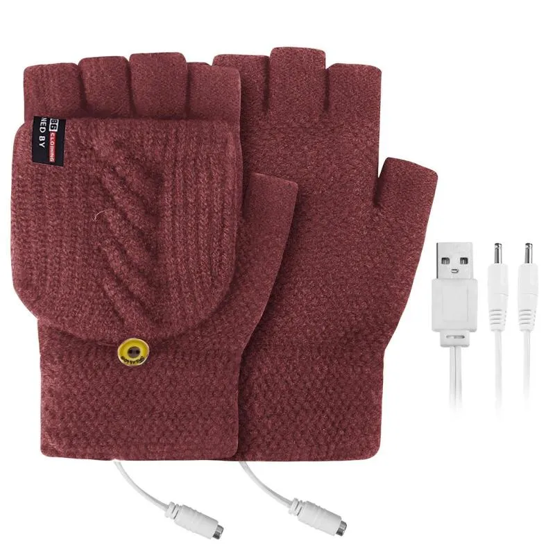 Перчатки с пятью пальцами, теплые электрические зимние литий-ионные аккумуляторные кожаные уличные аккумуляторы с подогревом, 158Q