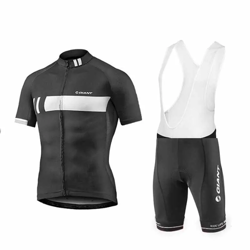 تنفس Black Giant Bike Team Cycling Jersey Suge Suge Suit Cycling Cycling Mtb Riding Clother Ropa ciclismo bib shorts273g