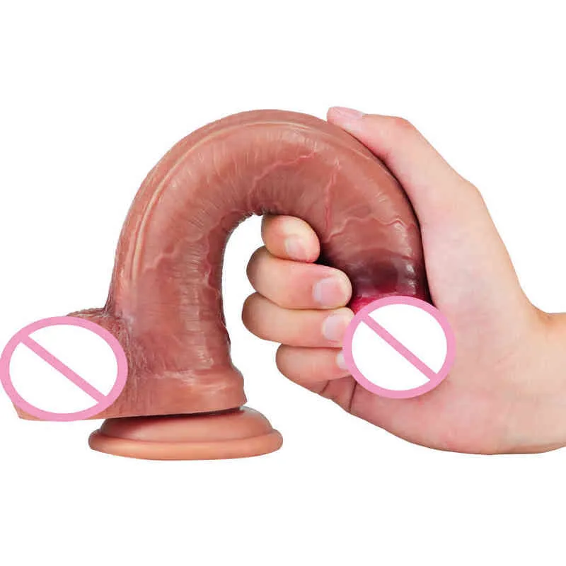 NXY Dildos Anal Toys Zhenjiba No 5 Femme Masturbation Device Liquid Silice Gel Penis artificiel Sexe Adulte 0225