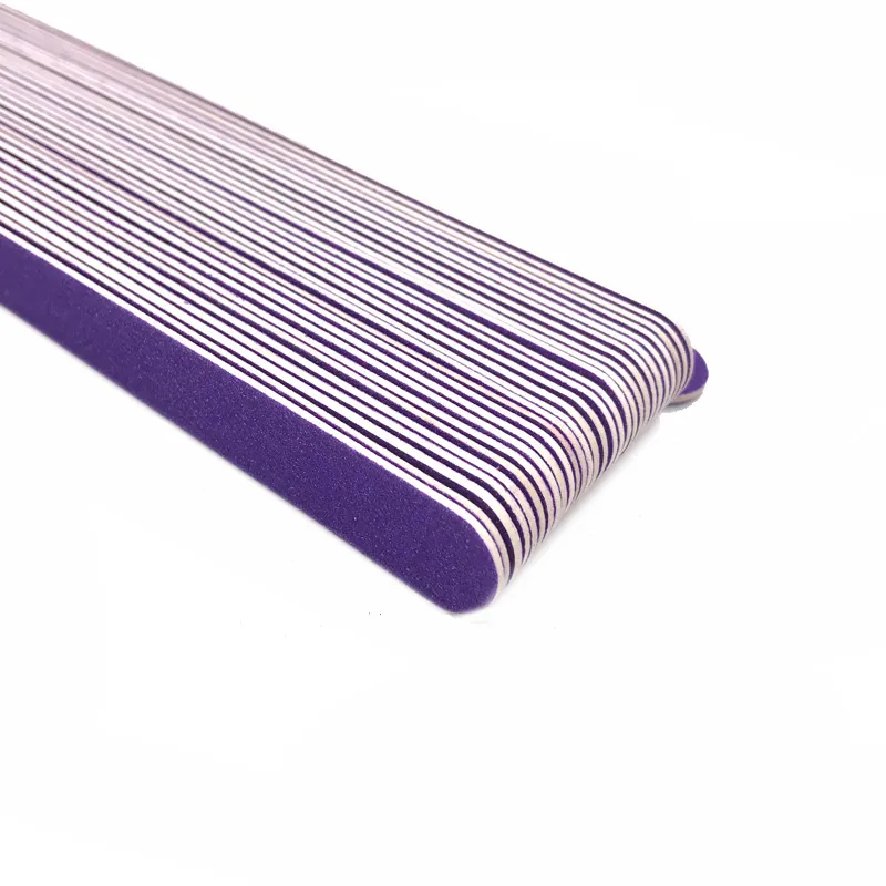 ダブルヘッドの木製ネイルファイルlot紫色の木材サンドペーパーポリッシュペーパーマシンlixas de unha vijlenネイルズファイルツールキット2203015008483