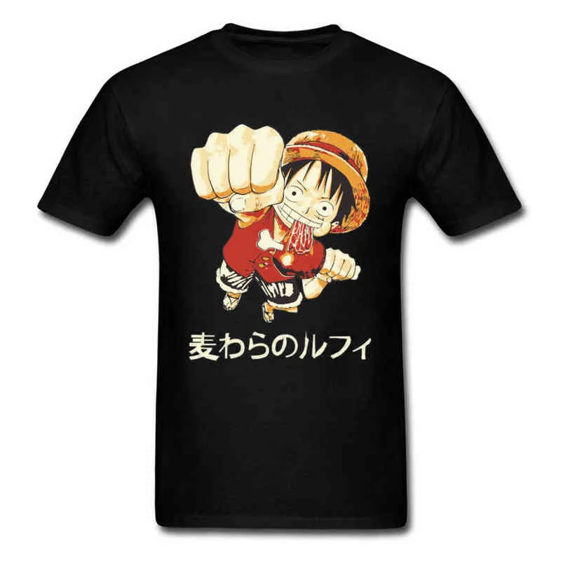 Little Luffy T-shirt Men One Piece Tops Pirate Flag Print Tee Zoro Cool T Shirt 3D2Y Agreement Tshirt Anime Family Streetwear XS Y220214