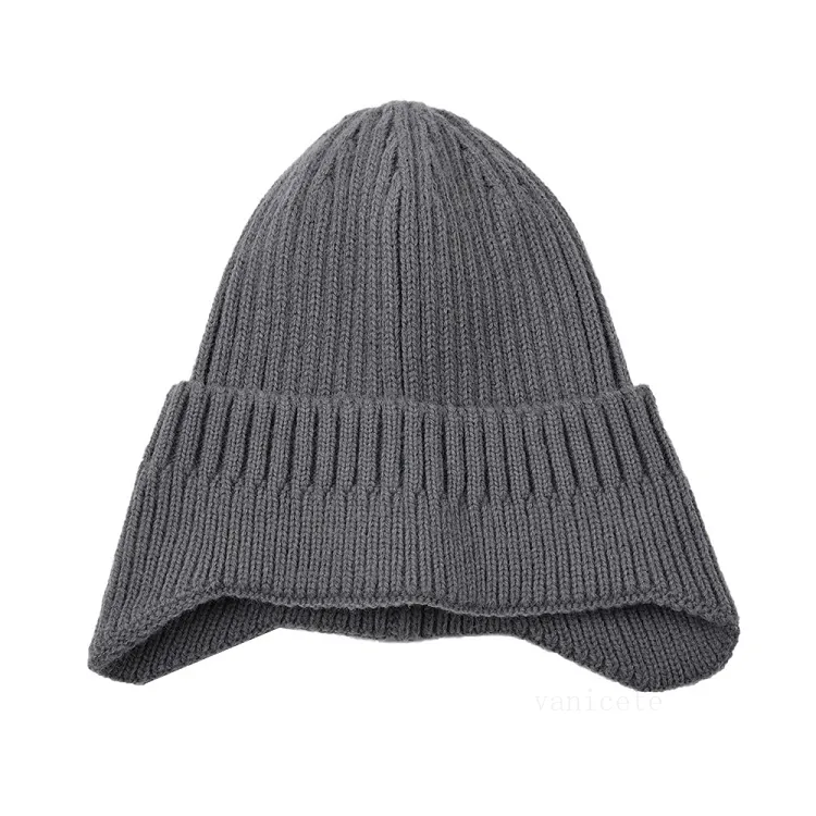 Party Hats European and American solid color crimped knitted hat outdoor sports ear protection men's and women's autumn and winter warm cap T2I52772