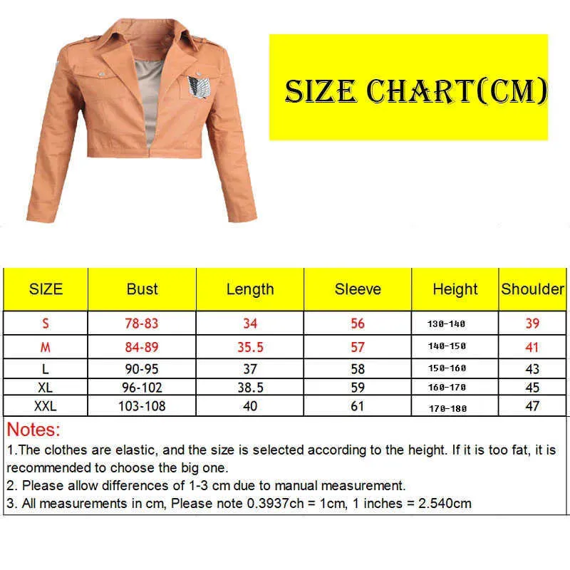 Attaque sur Titan Jacket Gants de manteau Shingeki no Kyojin Veste Légion Cosplay Costume Veste Manteau N'importe quelle taille de haute qualité Eren Lev Y0903