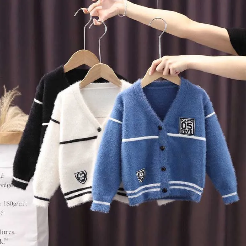 Bébé garçons pull 1-6 ans bébé Cardigan garçon mode pull veste printemps automne enfants tricot coton laine pull Y1024