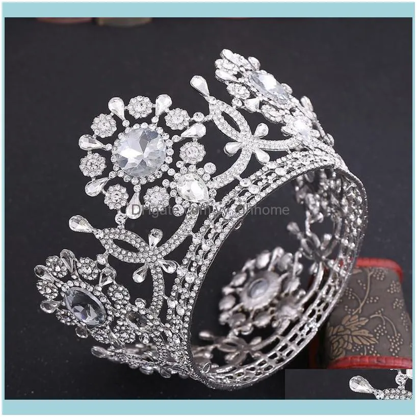 Crystal Queen Bridal Tiaras And Crowns Bride Headpiece Wedding Head Jewelry Accessories For Women Diadem Prom Hair Ornaments Clips &