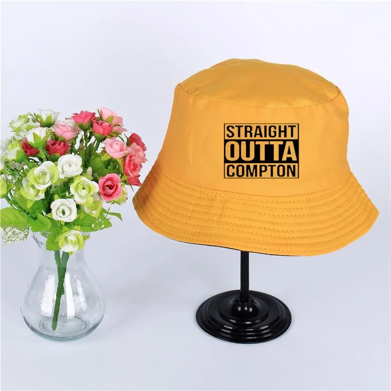 Cloches Straight Outta Compton Chapeau d'été Femmes Hommes Panama Seau Design Plat Pare-Soleil Pêche Fisherman302I