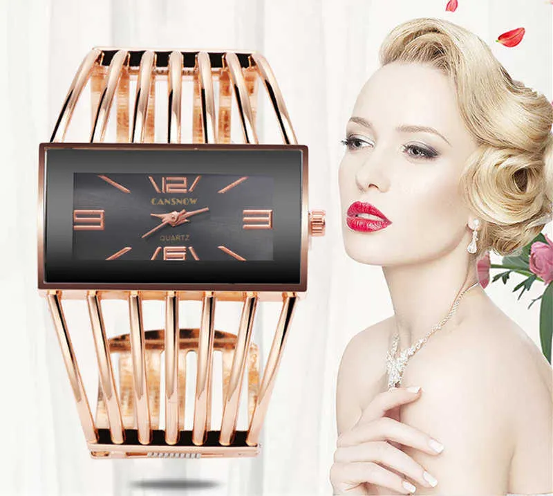 Montre femme de luxe mode Bracelet en or Rose montre femmes robe horloge femme dame filles montre-Bracelet Relojes H1012278Y