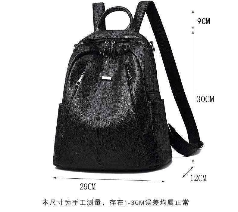 Nya kvinnors designer ryggsäck casual back pack för kvinnor högkvalitativa läder ryggsäckar kvinnliga skolväskor för tonårsflickor sac y1105