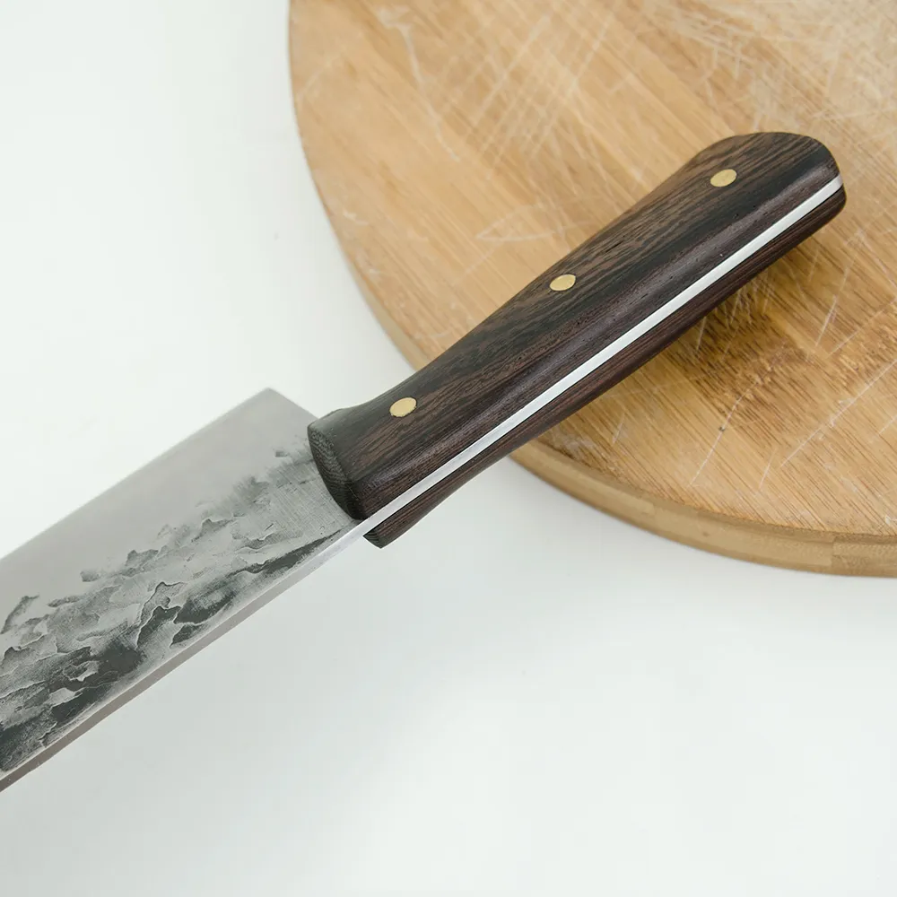 7.5 인치 Nakiri 주방 나이프 5cr15 스테인레스 스틸 Cleaver 중국 정육점 칼 붙이 단조 수제 슬라이스 요리사 칼