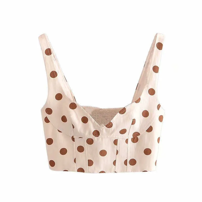 ZA Ruffle Polka Dot Mini Saia Mulheres Cintura Alta Vintage Saia Verão Fashion Side Feminino Feminino Elegante Curta Saias 210602