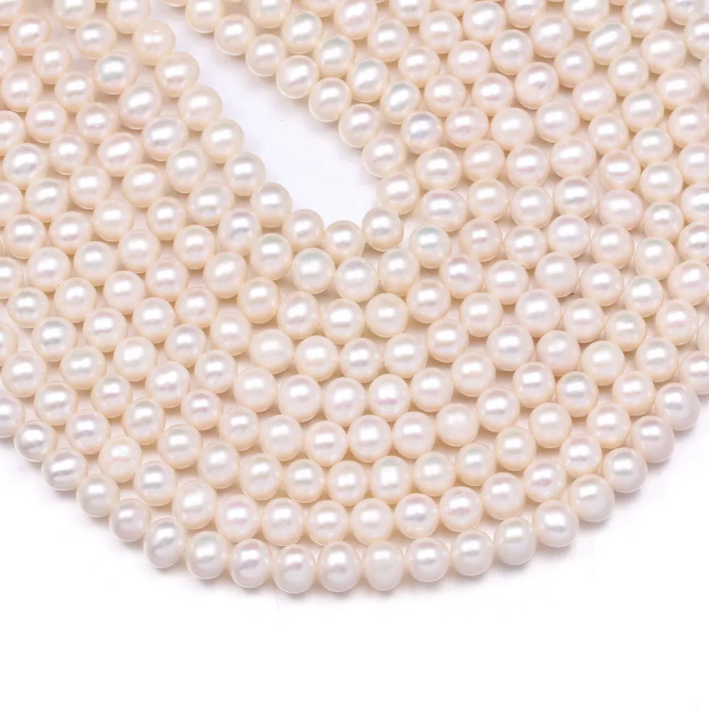 Perles d'eau douce naturelles entières, forme ronde, perles d'espacement amples, fabrication de bijoux, accessoires de collier, bracelet à bricoler soi-même