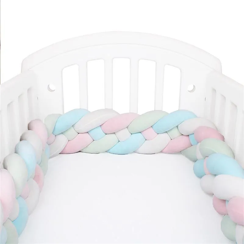 Almofada decorativa travesseiro 2/2 metro bebê cama pára-choques infantil trança berço almofada nó berço protetor quarto decor311s