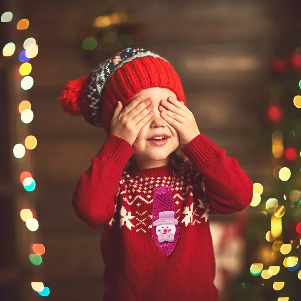 Noël Cravate Paillettes Père Noël Bonhomme De Neige Renne Ours Décorations De Noël Pour La Maison De Noël Décoration Enfants Jouet Ornements Y201020