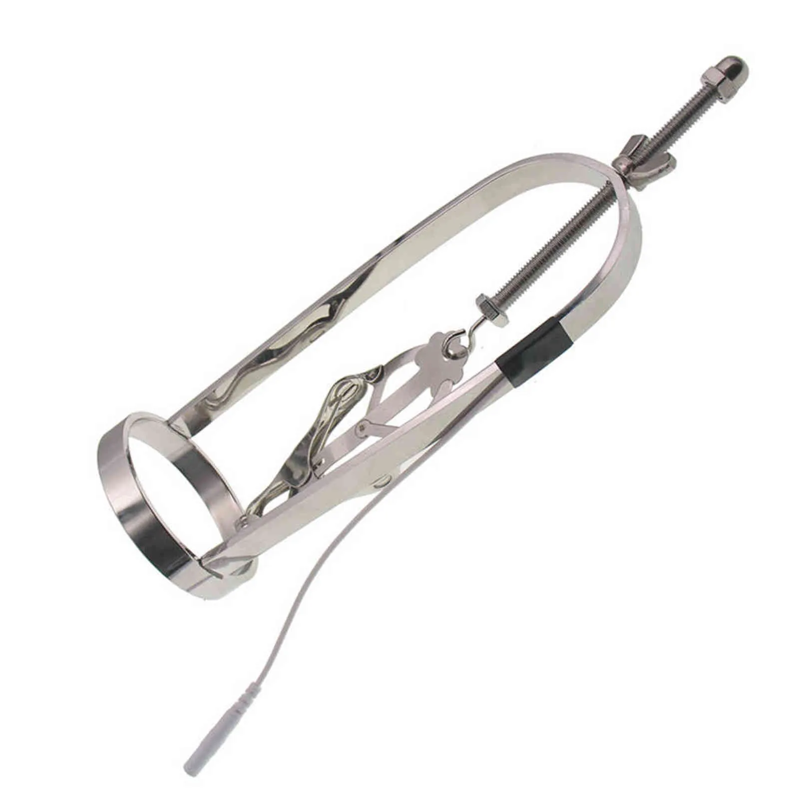 NXY Giocattoli adulti Seno Squeeze Puller Morsetti capezzoli Electro Shock Stimolare BDSM Metallo Heavy Stalactite Gioco Coppie Sesso donne 1201