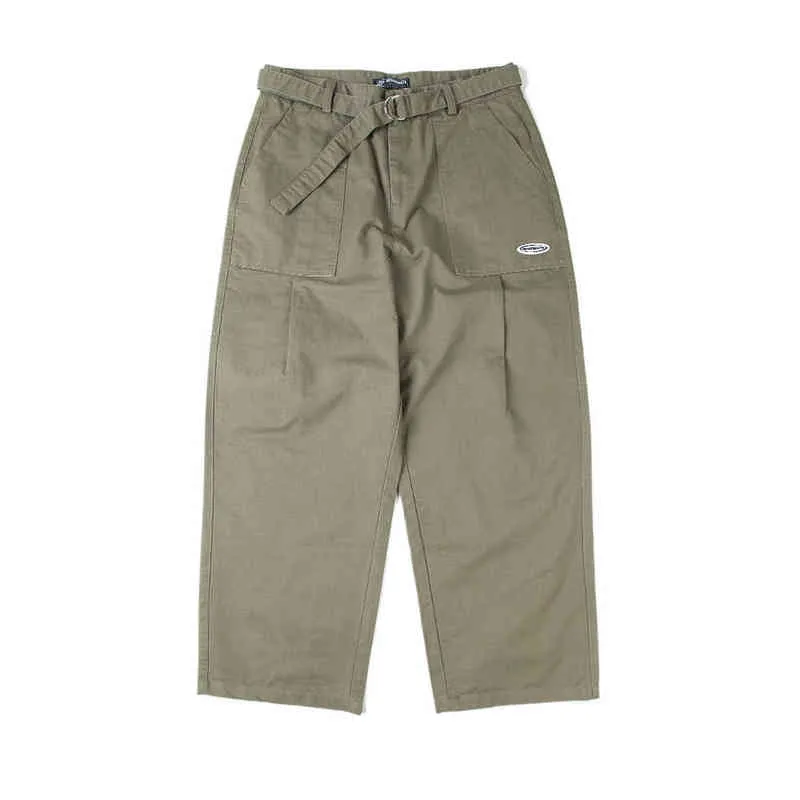 Vintage Gurkha Pants With Belt Mens Safari Style Casual Solid Color