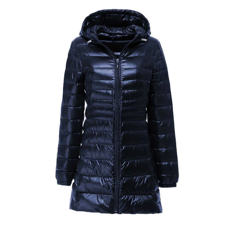 バング6xl 7xl 8xl女性のジャケット大型ロングウルトラライトダウン女性冬温み防風Lieghtweightコート211011