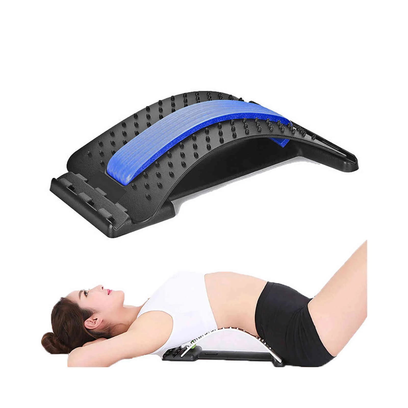 Massaggiatore la schiena Barella Fitness Stretch Tool Supporto lombare Rilassamento Mate Dolore spinale Allevia il chiropratico Postura barella X0524