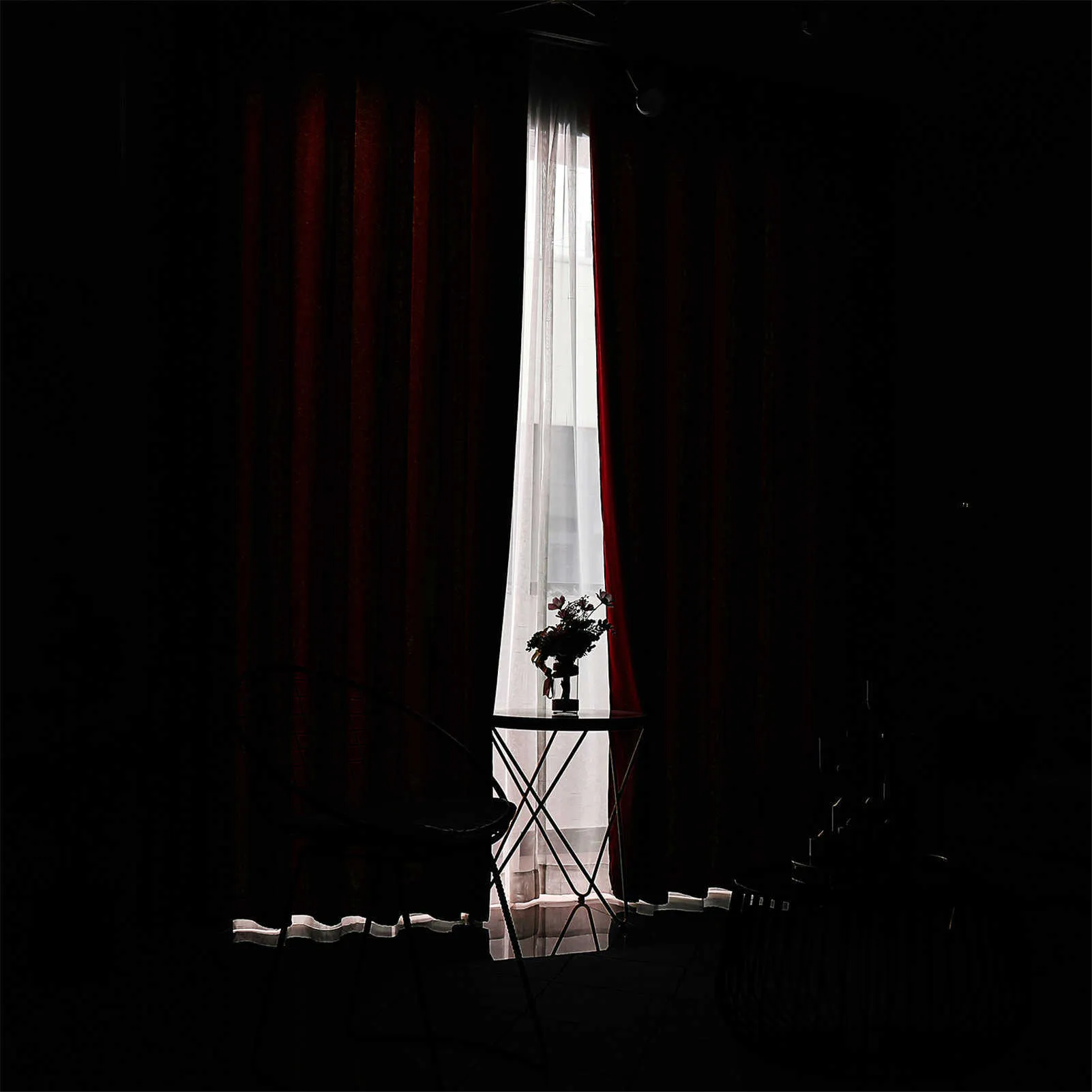 Plain Velvet Cotton Curtains for Living Room Bedroom Door Window Panel Blackout Curtain Drapes Burgundy Grey Black Coffee Brown 210712