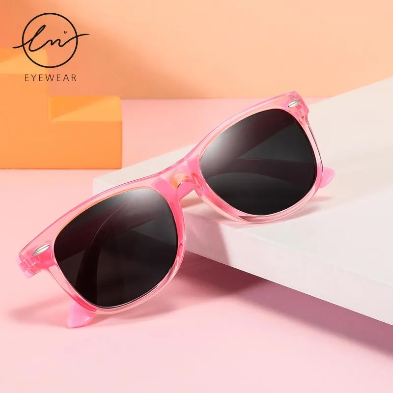 Sunglasses LM Kids Squre Flexible TR90 Frame Children Sun Glasses UV400 Fashion Gift For Boy Girls Baby Shades Eyewear With Case299O