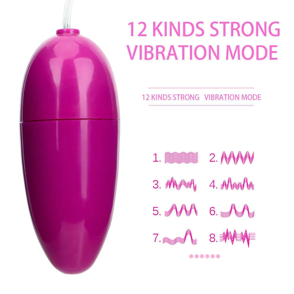 USB podwójne jaja wibracyjne 12 Częstotliwość Multispeed G Spot Vibrator Single / Double Sex Zabawki dla kobiet Dorosłych Produkty Wodoodporne P0816