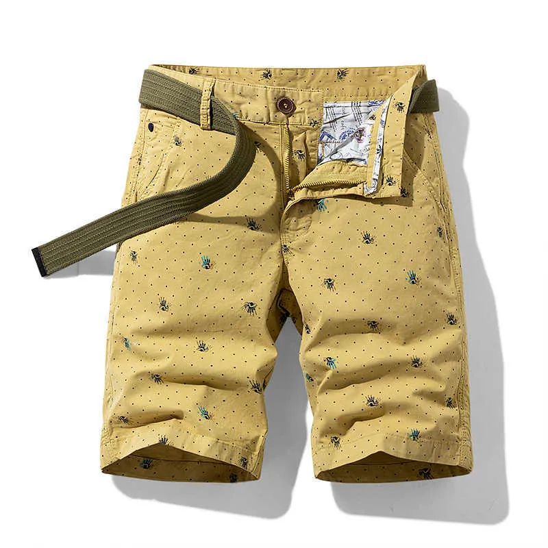 Men Cargo Shorts Summer Casual Camouflage Fashion Pattern Printing Short Pants Male Cotton Breathable Legwear 210716