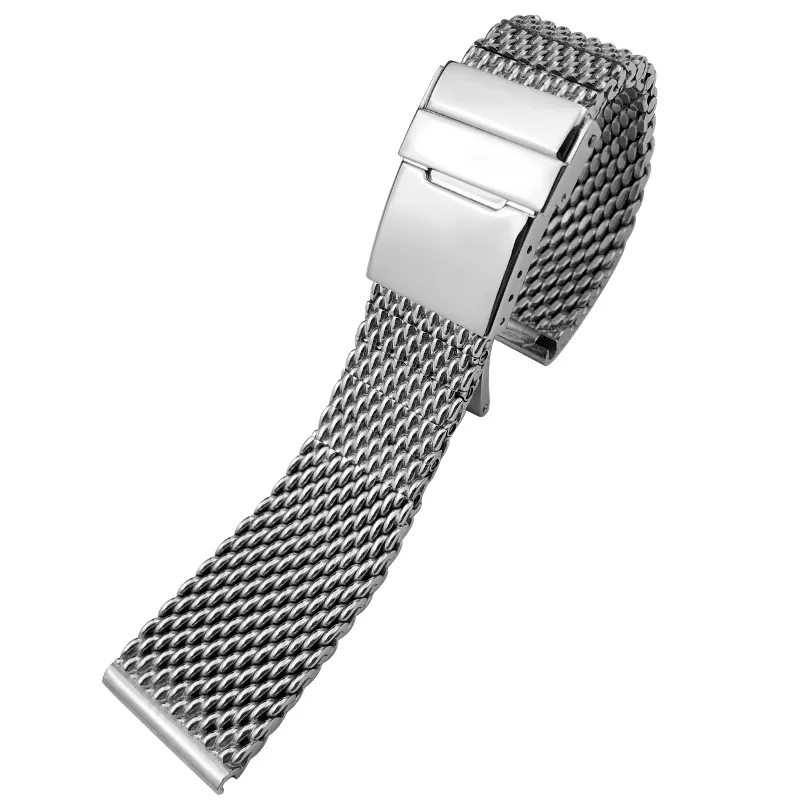 Bracelet de montre en acier inoxydable de haute qualité 22 mm 24 mm adapté aux bracelets en métal massif Breitling Superocean Heritage Bracelet tissé en maille Fre249w
