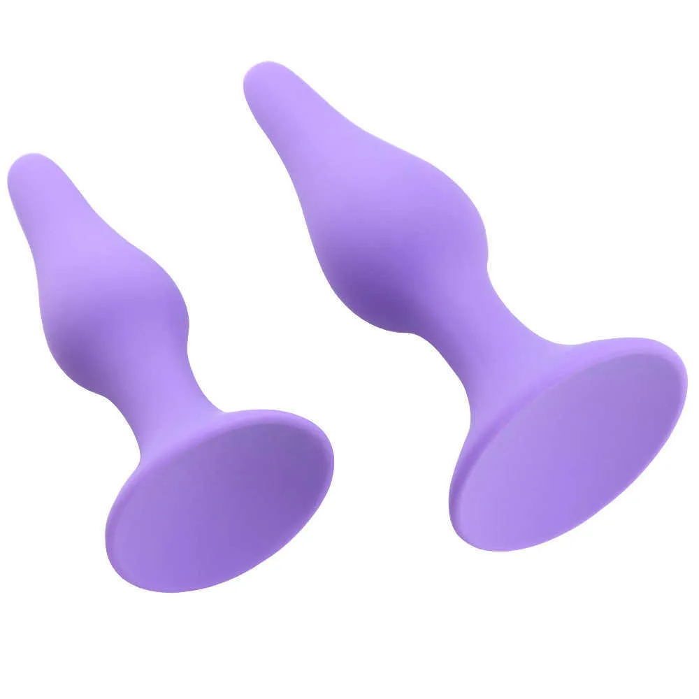 Предметы для массажа 4 размера Силиконовые анальные пробки с бусинами Анальная пробка для начинающих Секс-игрушки для мужчин Расширитель ануса для геев Массажер простаты No Vibra2379