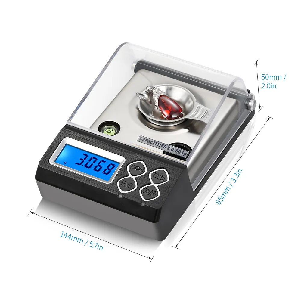 50g0001g haute précision professionnelle numérique milligramme échelle Mini Balance électronique poudre échelle or bijoux Carat Scale1415648