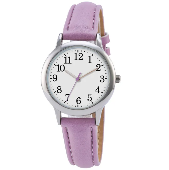 Hele Duidelijke Cijfers Fijne Lederen Band Quartz Dameshorloges Eenvoudige Elegante Studenten Horloge 31 MM Wijzerplaat Watches229R