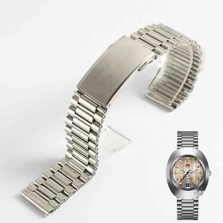 Pièces en acier inoxydable de 18mm, bracelet en métal argenté, accessoires de montre pour RADO303H