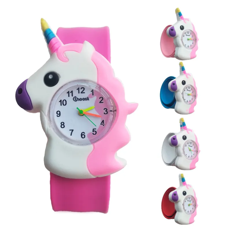 Ensemble de 10 pièces licorne poney bébé jouets cadeau enfants horloge enfants es enfant en bas âge garçon fille 1-9 ans enfant montre