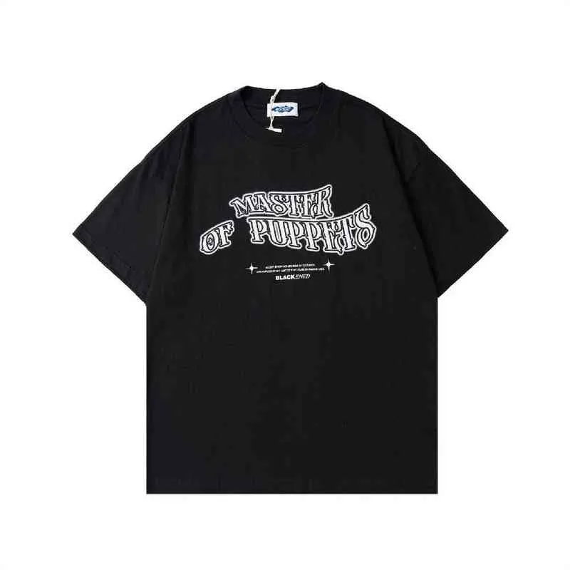 2022 Hommes Hip Hop Streetwear Lettre UFO Imprimer T-shirt Harajuku Coton Lâche Tshirt Printemps Été T-shirt À Manches Courtes Tops Tees G1217
